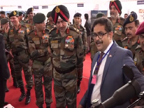 Northern Army Commander LT Gen Ranbir Singh at North Tech Symposium 2019 in Udhampur, Jammu and Kashmir on Thursday.