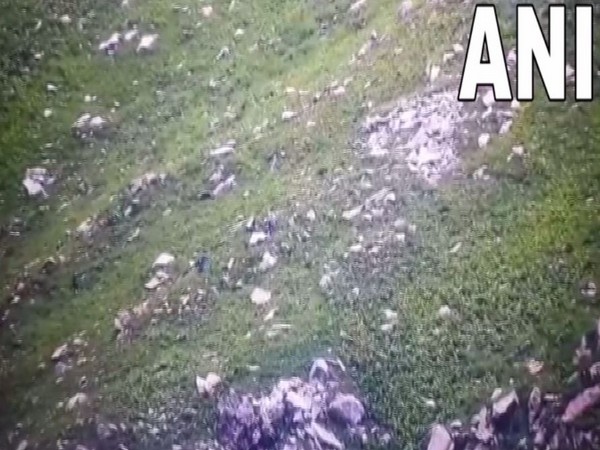 At least four terrorists are seen in a video accessed by ANI on Friday. (Photo/Indian Army)