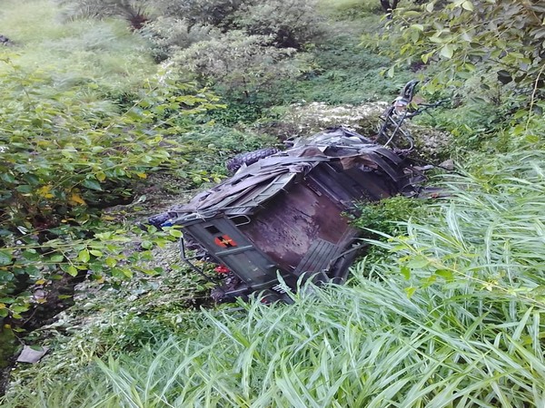 A visual of the army truck that was involved in the accident. 