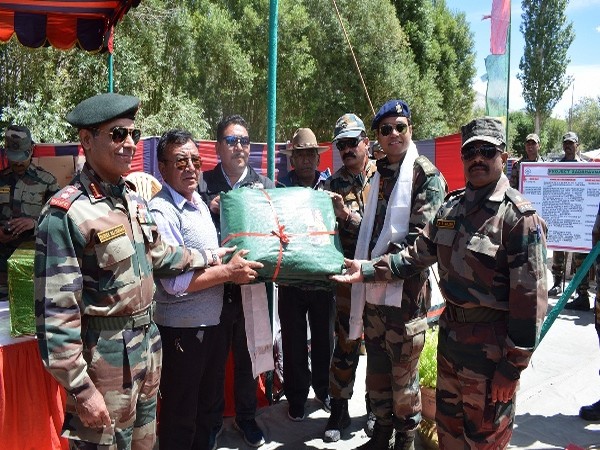 Visulas of Awam cum Ex-servicemen rally organized for the residents of Nubra and Shyok Valley on Sunday in Jammu and Kashmir. Photo/ANI