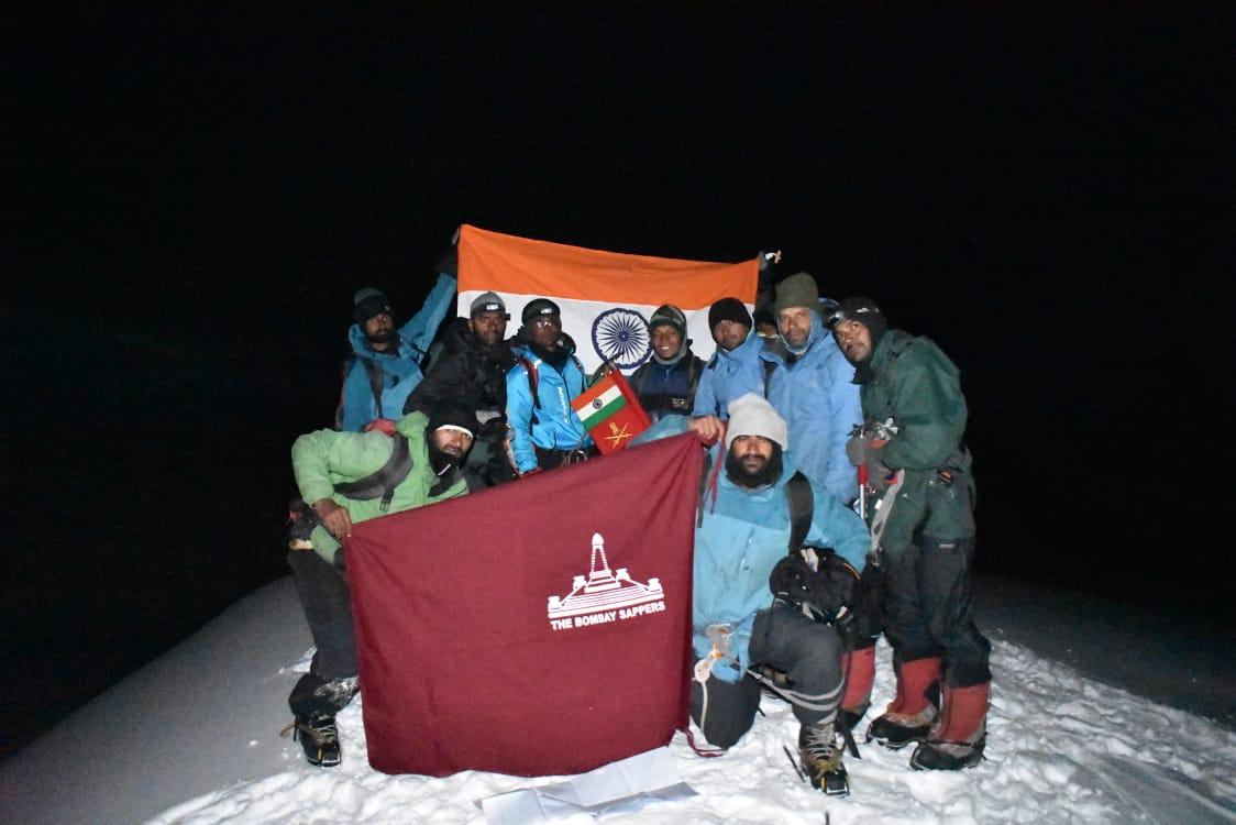 Indian Army team at Mount Balijuri