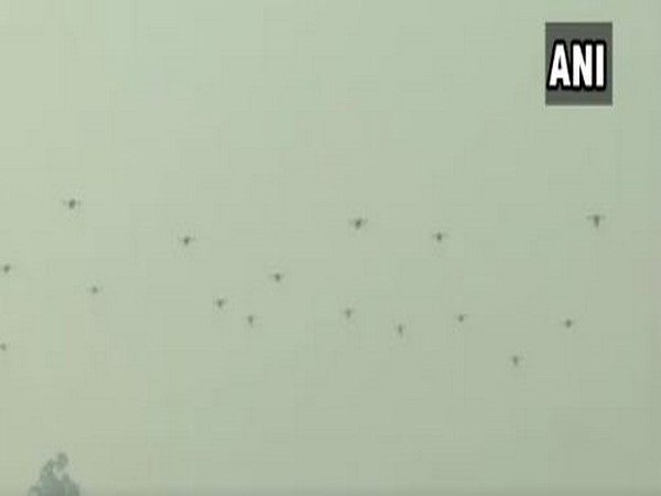 Indian Army demonstrating combat swarm drones at Army Day parade 2021 in Delhi.