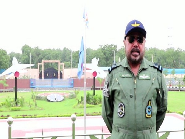 South Western Air Command Chief Air Marshal HS Arora talking to ANI on Sunday in Gandhi Nagar. Photo/ANI