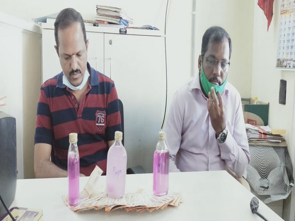 The arrested officials of the power distribution company in Telangana. 