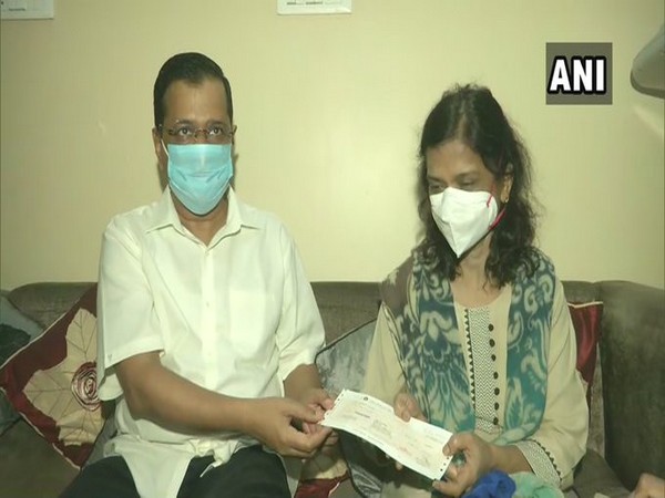 Delhi Chief Minister Arvind Kejriwal meets family of LNJP Hospital's Dr Aseem Gupta, who passed away due to COVID-19.