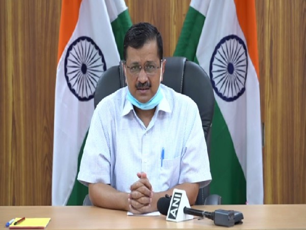 Delhi Chief Minister Arvind Kejriwal at a press briefing on Monday.  [Photo/ANI]
