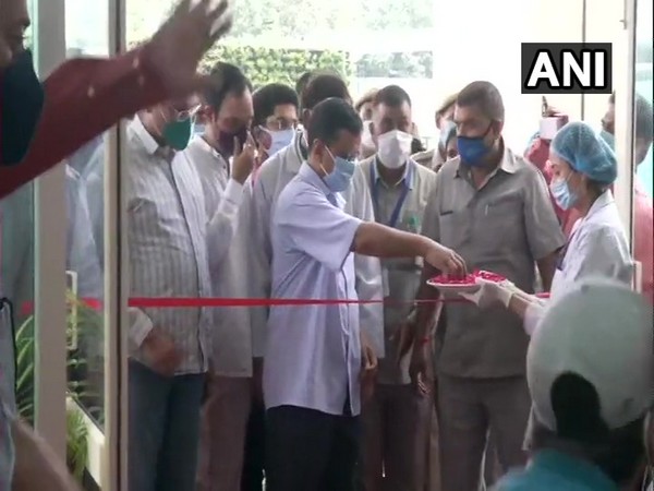 Delhi Chief Minister Arvind Kejriwal inaugurates 200 beds of Ambedkar Nagar Hospital today. (Photo/ANI)