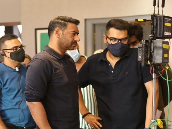 Ajay Devgn on the sets of 'MayDay' (Image Source: Instagram)