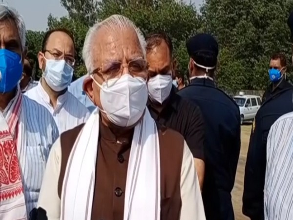 Haryana Chief Minister Manohar Lal Khattar on Monday. (Photo/ANI)
