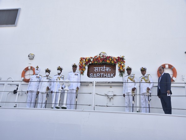 Indian Coast Guard Ship 'Sarthak' dedicated to the nation (Photo/PIB)
