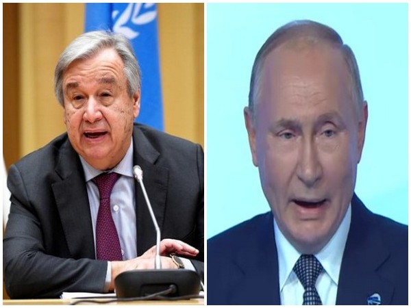 UN Secretary-General Antonio Guterres and Russian President Vladimir Putin