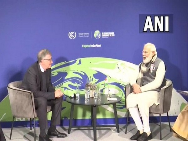 PM Narendra Modi on Tuesday met Microsoft co-founder Bill Gates on the sidelines of the COP26 in Glasgow.