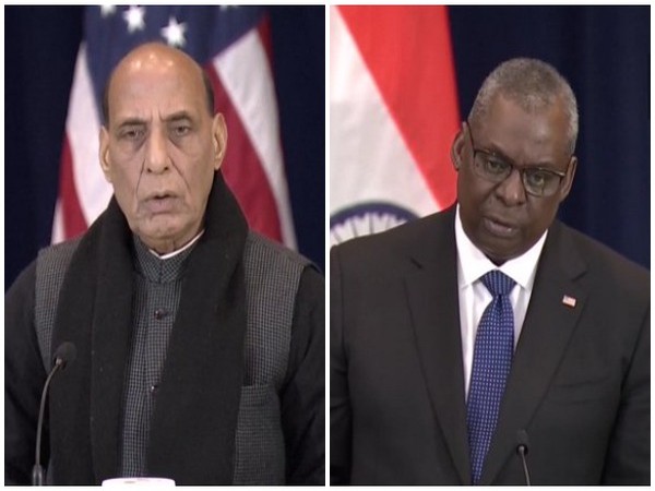 Defense Minister Rajnath Singh and US Secretary of Defense Lloyd Austin