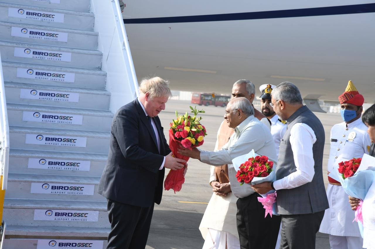 British Prime Minister Boris Johnson arrived in India on Thursday