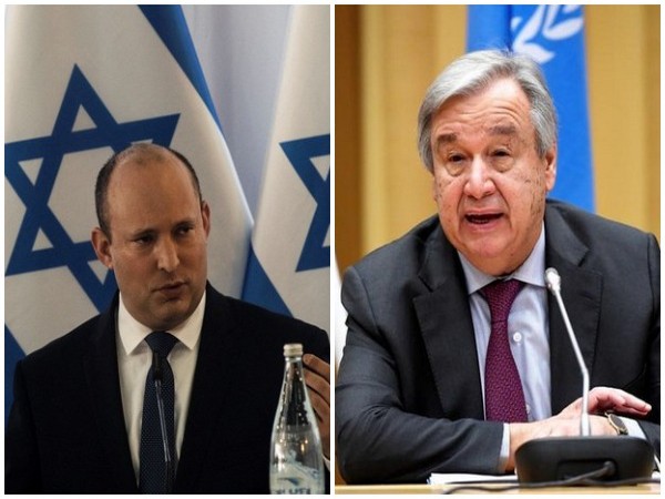 Israeli Prime Minister Naftali Bennett and N Secretary-General Antonio Guterres