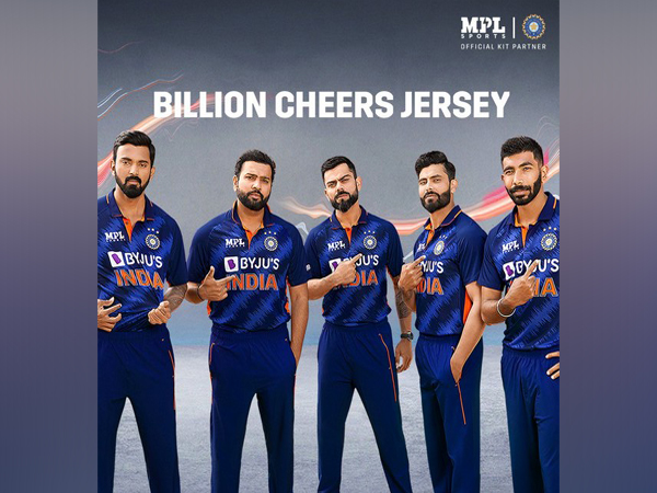 Indian men's cricket team dawning new jersey (Photo/BCCI)