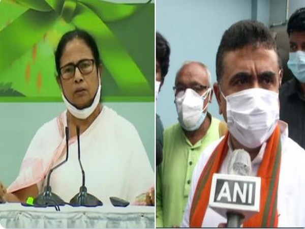: West Bengal Chief Minister Mamata Banerjee and BJP MLA Suvendu Adhikari (Photo/ANI)