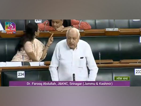 Congress MP Shashi Tharoor in conversation with NCP's Supriya Sule (Photo credit: Sansad TV)