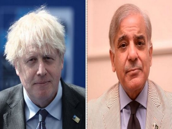 British Prime Minister Boris Johnson and Pakistan's Prime Minister Shehbaz Sharif