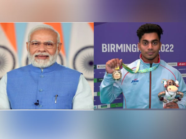 Prime Minister Narendra Modi hails Commonwealth Games Gold Medallist  Achinta Sheuli (Photo/ANI)