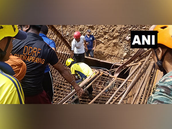 Under-construction bridge collapses in Rudraprayag (Photo/ANI)