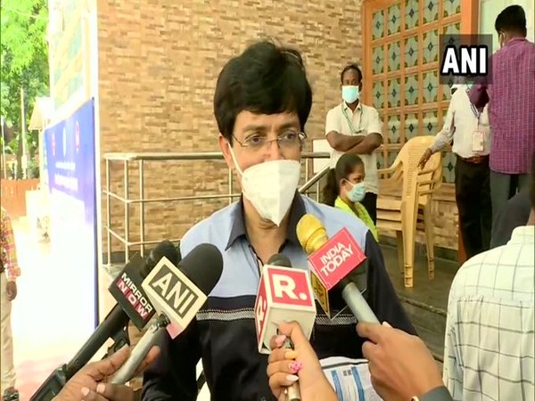 Tamil Nadu Health Secy J Radhakrishna speaking to the media in Chennai. (Photo/ANI)
