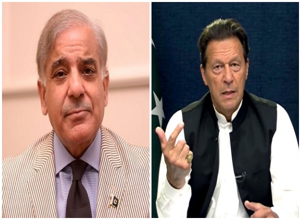 Pakistan Prime Minister Shehbaz Sharif and PTI chairman Imran Khan