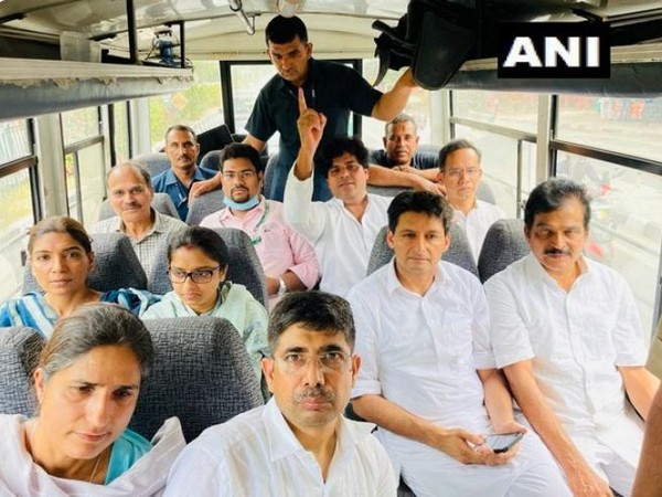 Senior Congress leaders detained by Delhi Police on June 14 (Photo/ANI)