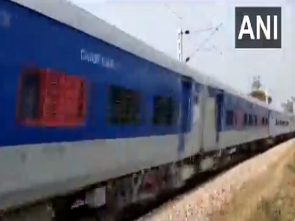 Visuals of the Purnagiri Jansatabdi train running backwards. (Photo/ANI)