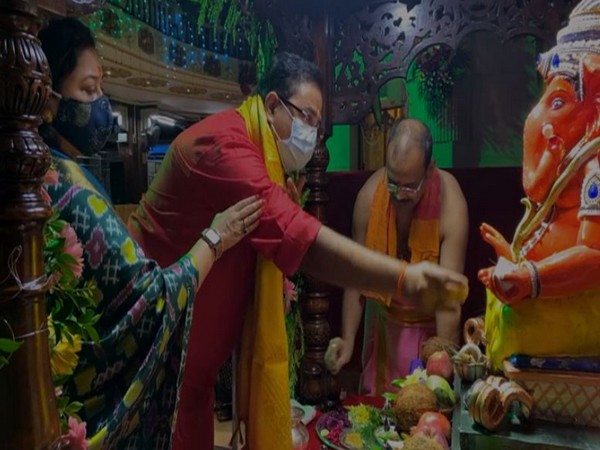Festivities of Ganesh Chaturthi at Siddhivinayak Temple in Mumbai.