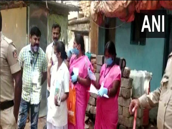 ASHA workers in Gavaligalli area conducting survey on Friday. Photo/ANI