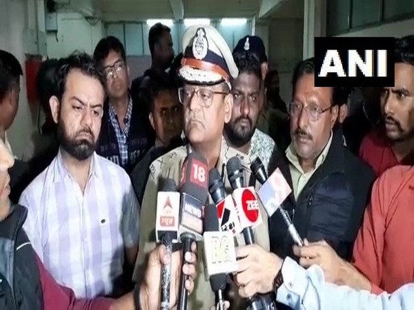 Ashish Bhatia, Police Commissioner, Ahmedabad speaking to reporters in Gujarat on Thursday.