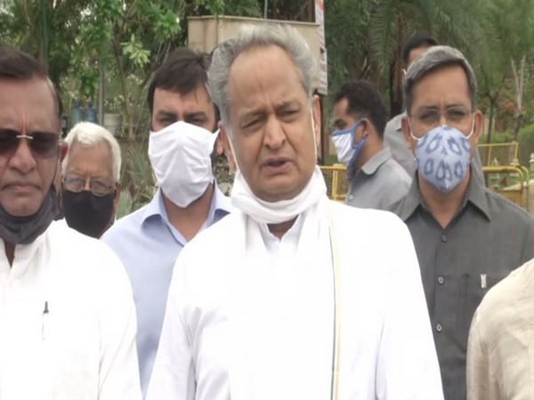 Chief Minister Ashok Gehlot addressing a press conference in Jaipur on Friday.