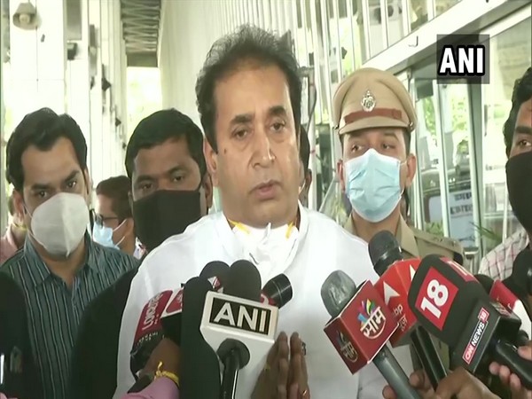 Maharashtra Home Minister Anil Deshmukh interacting with reporters on Sunday.