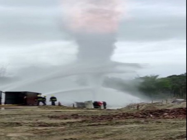 Visual from the explosion site in Baghjan, Assam.