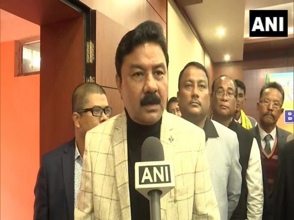 Assam BJP State president Ranjit Singh speaking to ANI on Sunday. 