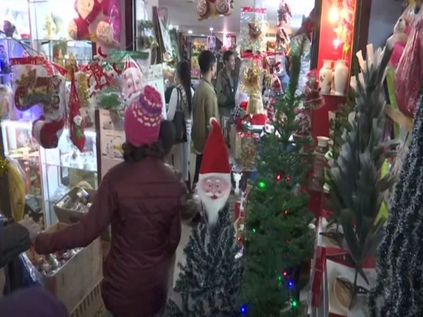 Christmas preparations in full swing in Guwahati. Photo/ANI