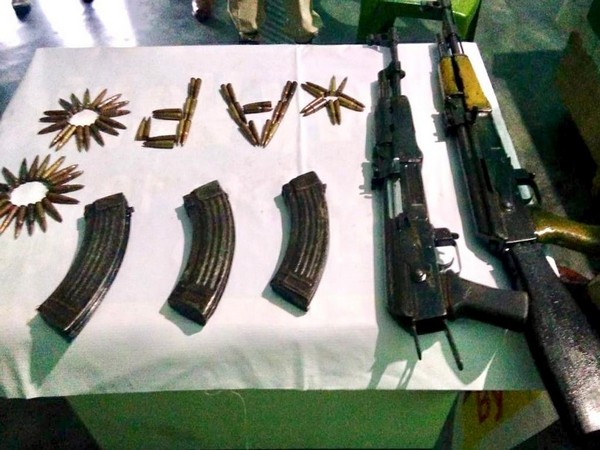 Udalguri Police recoveres arms and ammunition in Bodoland Territorial Area District (BTAD) area. (Photo/ANI)