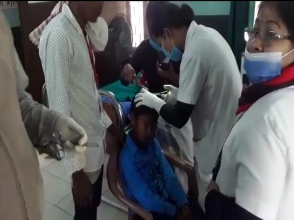 Injured students receiving medical treatment. (ANI/photo)