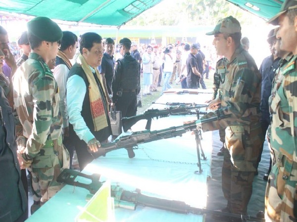 Assam Chief Minister Sarbananda Sonowal at an event in Golaghat on Sunday.