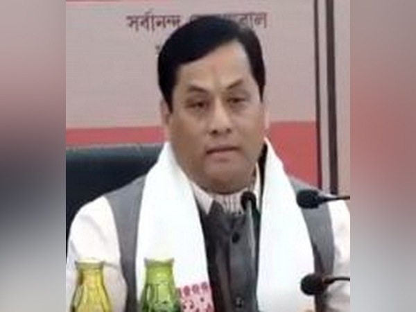 Assam Chief Minister Sarbananda Sonowal speaking to media persons on Wednesday. (Photo/ANI)