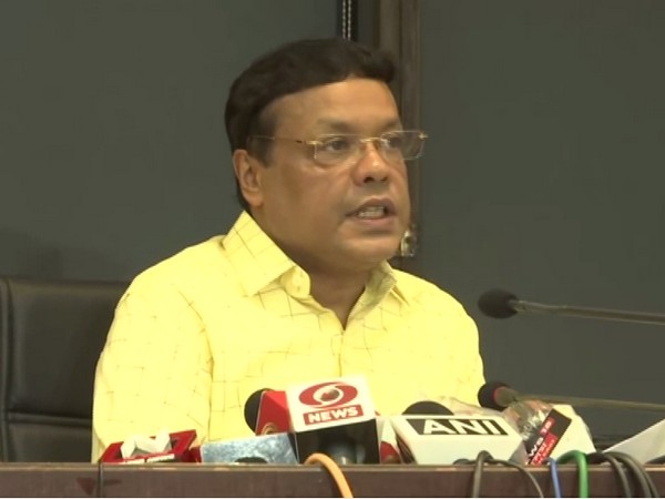 Kumar Sanjay Krisha, Assam Chief Secretary addressing a press conference on Saturday. (Photo/ANI)