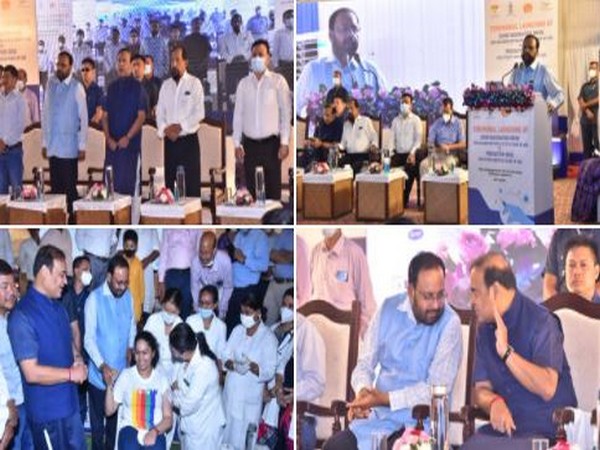 COVID-19 vaccination drive in Assam.(ANI)