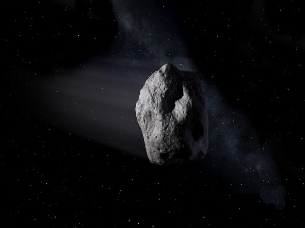 This illustration shows a near-Earth asteroid like asteroid 2020 SW traveling through space. (Image credit: NASA/JPL-Caltech)