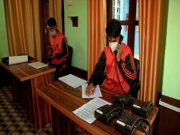 Two operators of the Sukoon program speaking to people. (Photo/ANI)