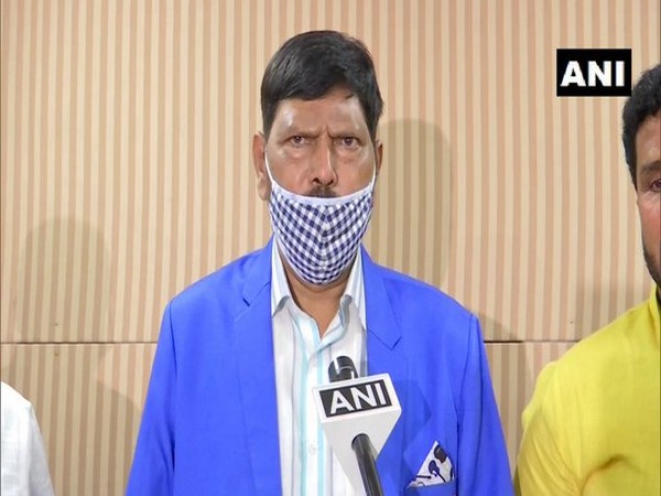 Union Minister Ramdas Athawale speaking to ANI on Sunday.