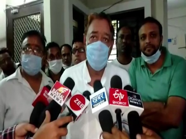 BJP leader Gopikrishna Nema speaking to reporters on Monday. Photo/ANI