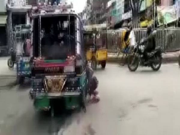 A mentally unstable man dragged on the road. (Photo/ANI)