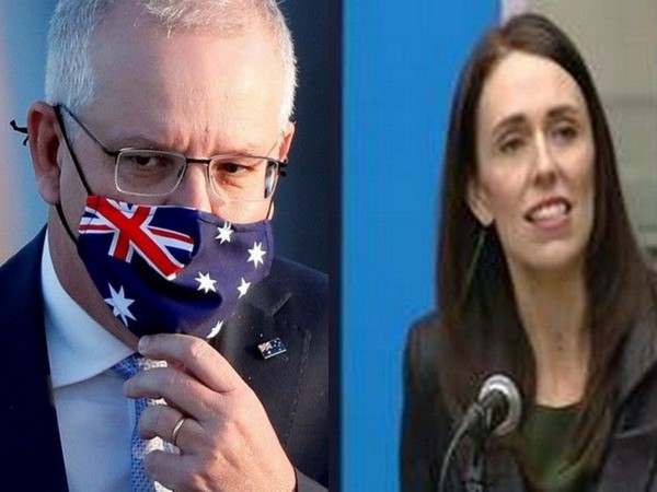 Australian PM Scott Morrison and his New Zealand counterpart Jacinda Ardern