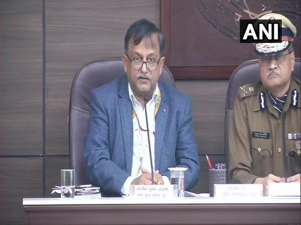 Awanish K Awasthi, Additional Chief Secretary, Uttar Pradesh Home Department addressing press-conference here on Monday (photoANI)